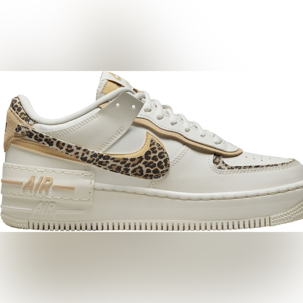 Womens Nike Air Force 1 Shadow Size 6 White Sail LeopardNew AF1